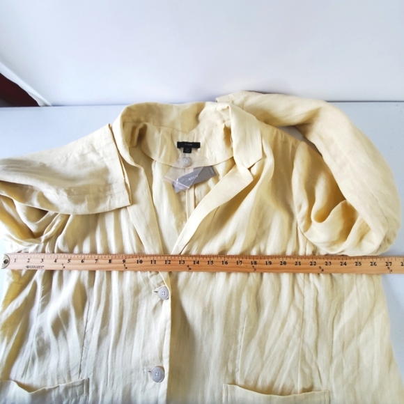 NEW J. Crew Linen Unstructured Long Parke Blazer Size 22 Jacket Preppy Office - Picture 5 of 12